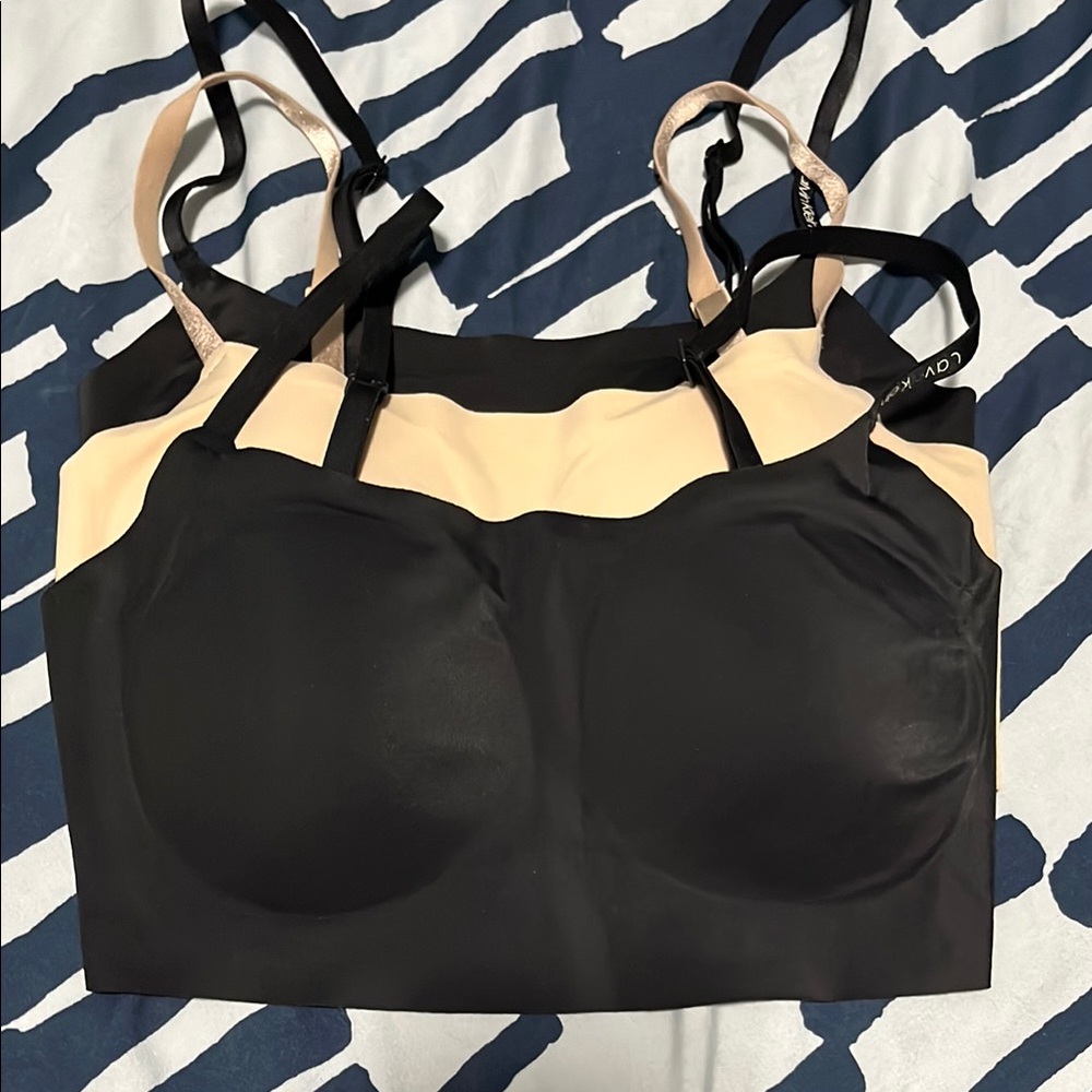 Calvin Klein Black and Tan Women's Bralette